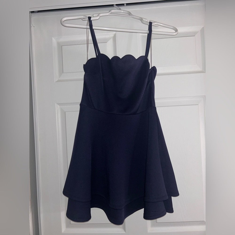 Navy Blue Mini Dress